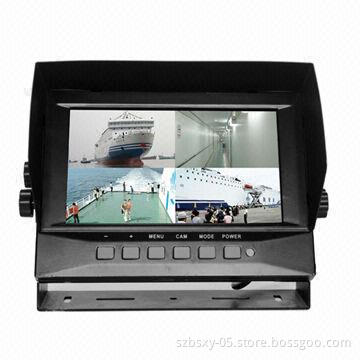 Waterproof Car Monitor for Fire Truck with 20,000 Hours Rating, Remote Control